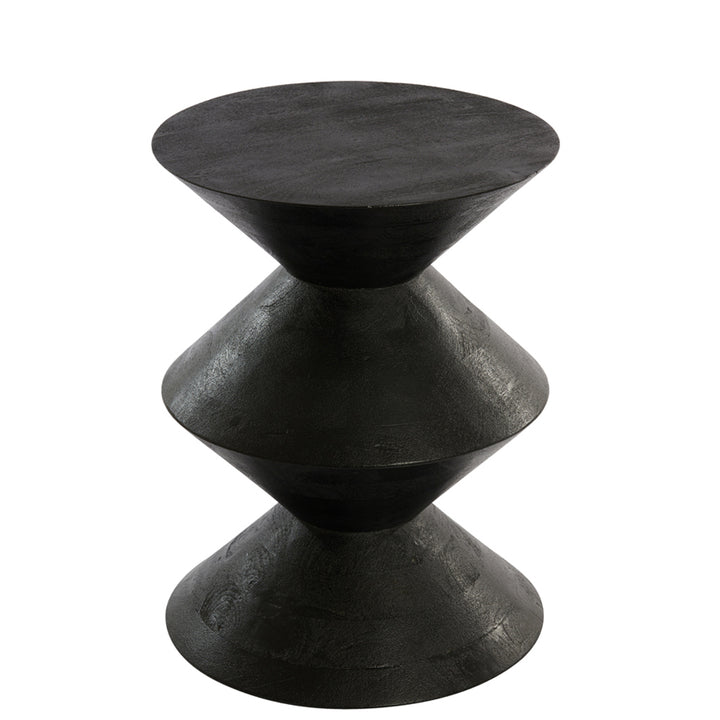 Light & Living Larus Zig Zag Side Table in Matt Black