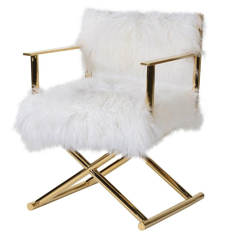 Crawford Mongolian Sheep Fur Chair