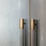 Dellora Wine Cabinet in Oak and Faux Shagreen