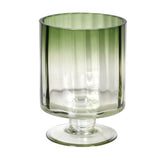 Emerald Green Glass Hurricane Lamp – Set of 2 – Excess Stock