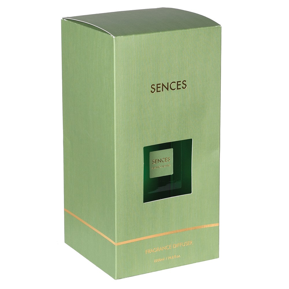 Enormous Amora Verbena Reed Diffuser with Emerald Glass Bottle