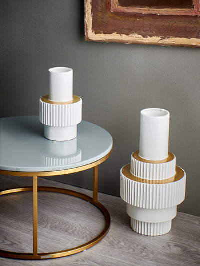 Pols Potten Geared Up Small Vase with Glazed Porcelain