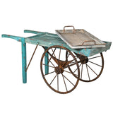 Kuaza Cart Unit with Blue Distressed Finish