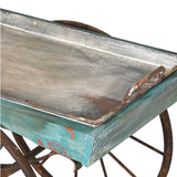 Kuaza Cart Unit with Blue Distressed Finish