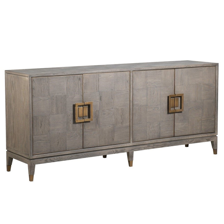 Fernsby Squares Sideboard with Oak and Brass Handles