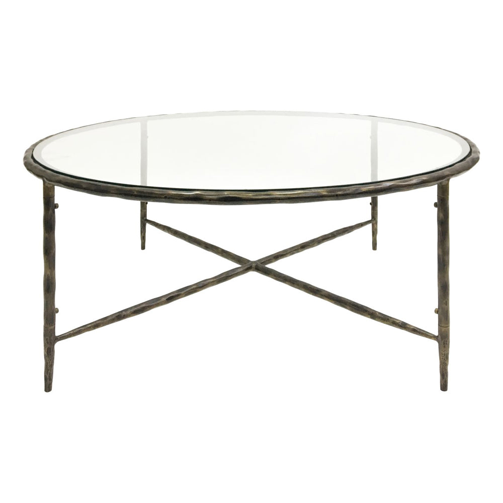 Libra Interiors Patterdale Hand Forged Coffee Table – Dark Bronze Finish