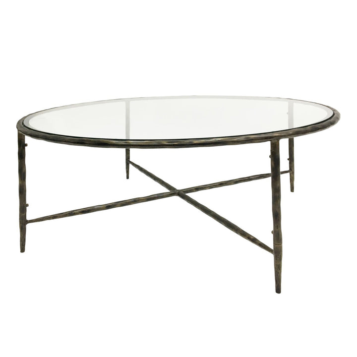 Libra Interiors Patterdale Hand Forged Coffee Table – Dark Bronze Finish