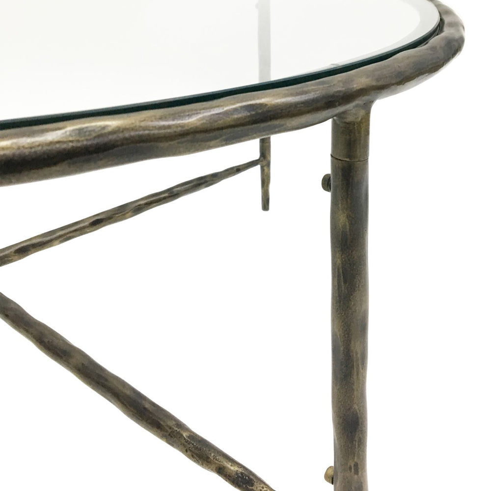 Libra Interiors Patterdale Hand Forged Coffee Table – Dark Bronze Finish
