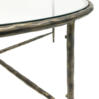 Ferris Hand Forged Coffee Table – Dark Bronze Finish