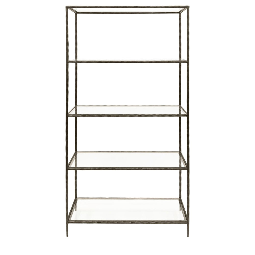 Ferris Hand Forged Shelving Unit – Oak Wood Finish