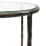 Libra Interiors Patterdale Hand Forged Side Table – Dark Bronze Finish