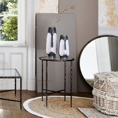 Ferris Hand Forged Side Table – Dark Bronze Finish