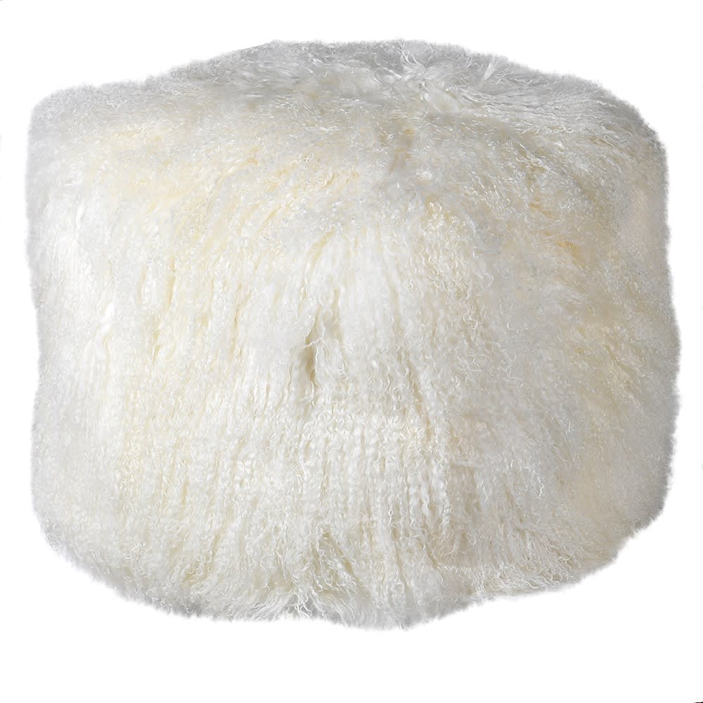 Flurzy Tibetan Lamb Fur Pouf