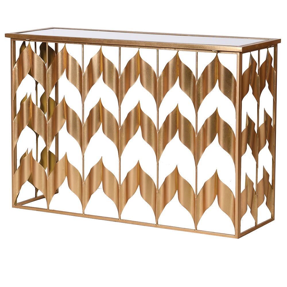 Folia Console Table/Radiator Cover with Glass Top
