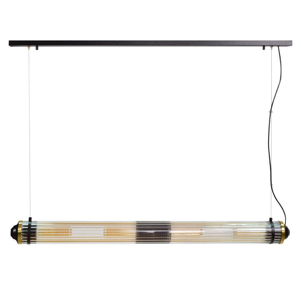 Furdo Ceiling Lamp with Glass and Brushed Brass