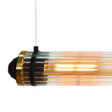 Furdo Ceiling Lamp with Glass and Brushed Brass