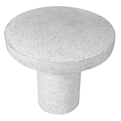 Harlan Round Dining Table in White Terrazzo