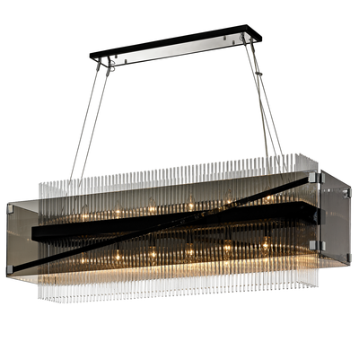 Hudson Valley Lighting Apollo Linear Pendant with Hand-Worked Iron