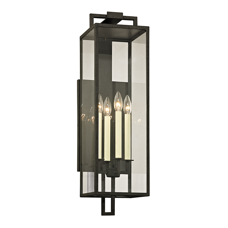 Hudson Valley Lighting Beckham Wall Sconce in Hard-Worked Iron with Four Lights