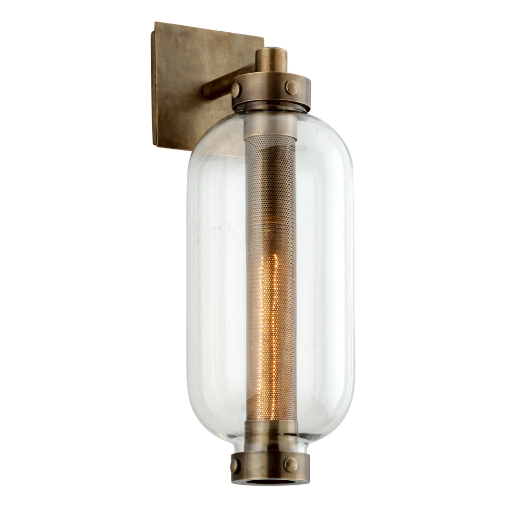 Hudson Valley Lighting Atwater Wall Sconce in Solid Brass and Glass
