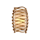 Hudson Valley Lighting Balboa Wall Sconce with Hand-Worked Iron and Rattan