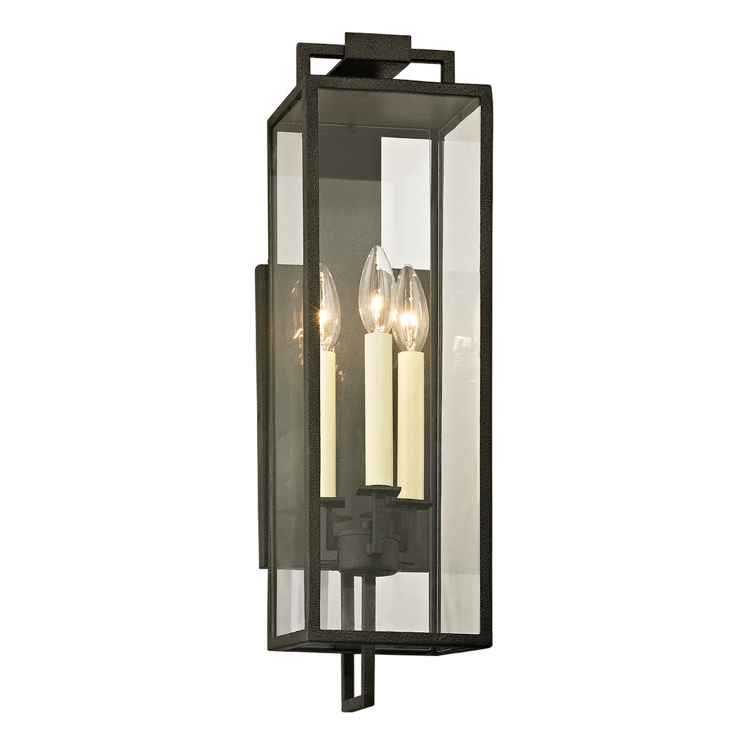 Hudson Valley Lighting Beckham Wall Sconce in Hard-Worked Iron with Three Lights