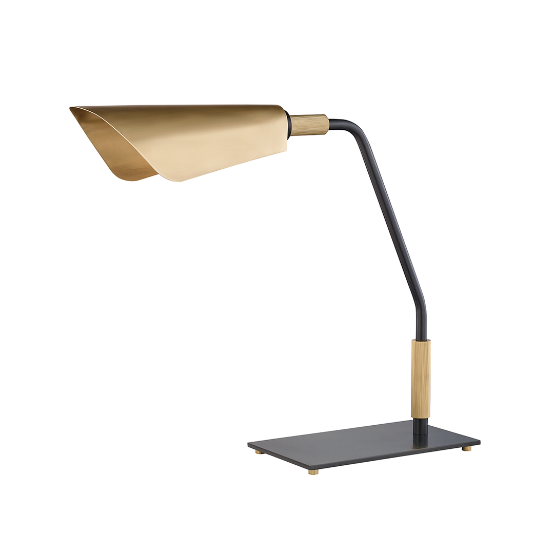 Hudson Valley Lighting Bowery Table Lamp in Brass with Metal Shade