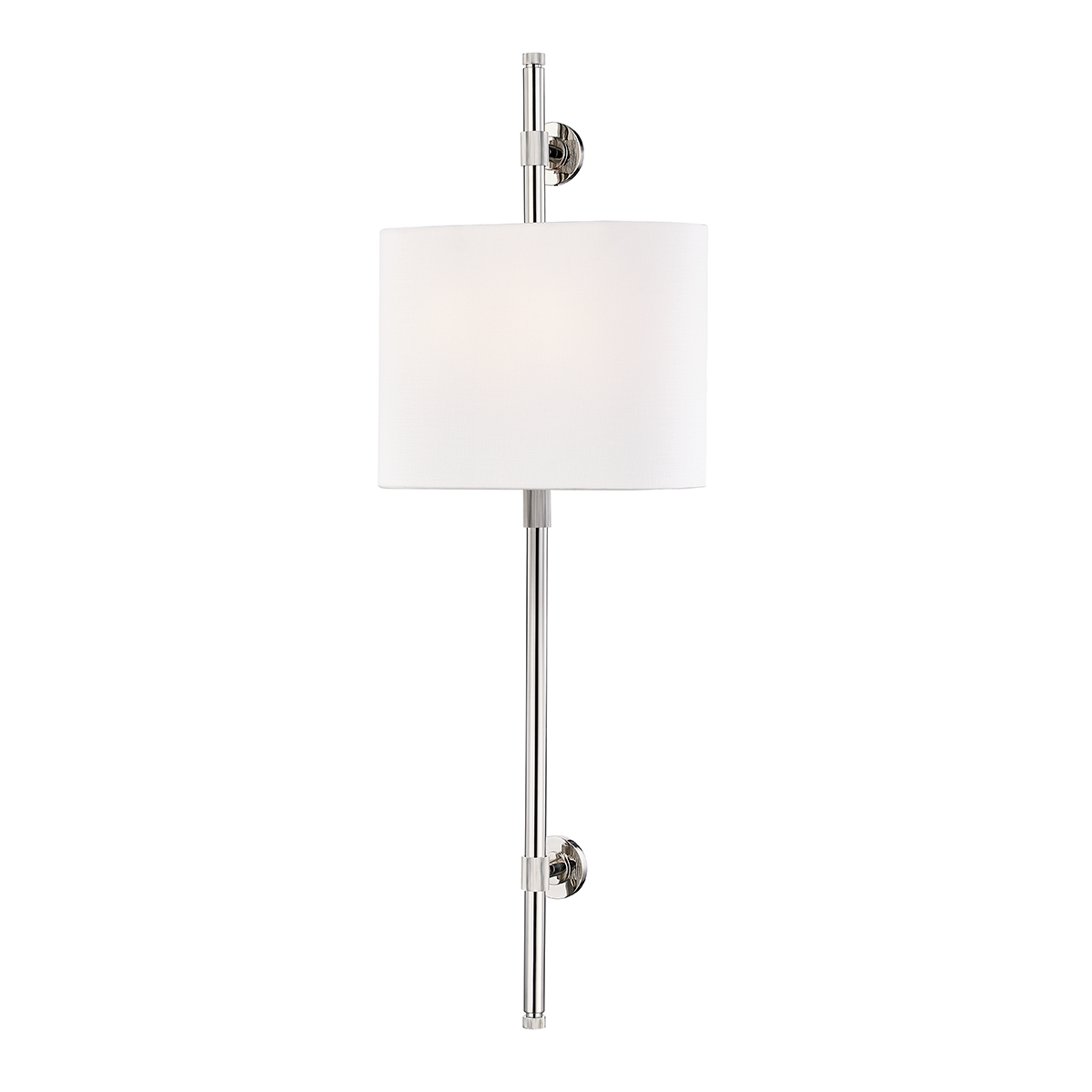 Hudson Valley Lighting Bowery Wall Sconce in Polished Steel with Two Lights