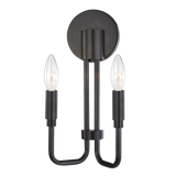 Hudson Valley Lighting Brigitte Wall Sconce in Black Steel
