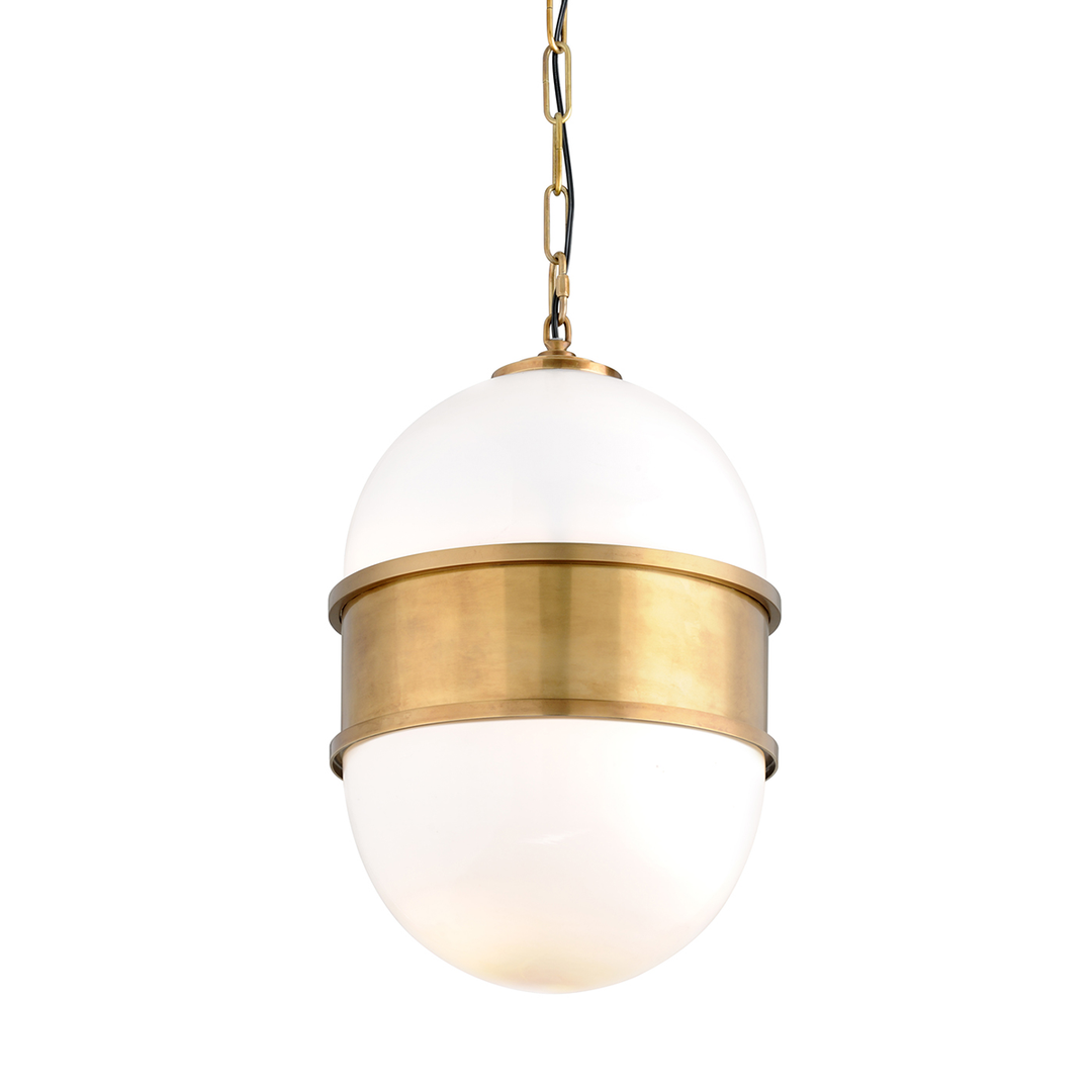 Hudson Valley Lighting Broomley Pendant Light in Solid Brass with Two Lights