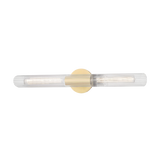 Hudson Valley Lighting Cecily Large Wall Sconce with Lined Glass and Brass Coloured Fitting
