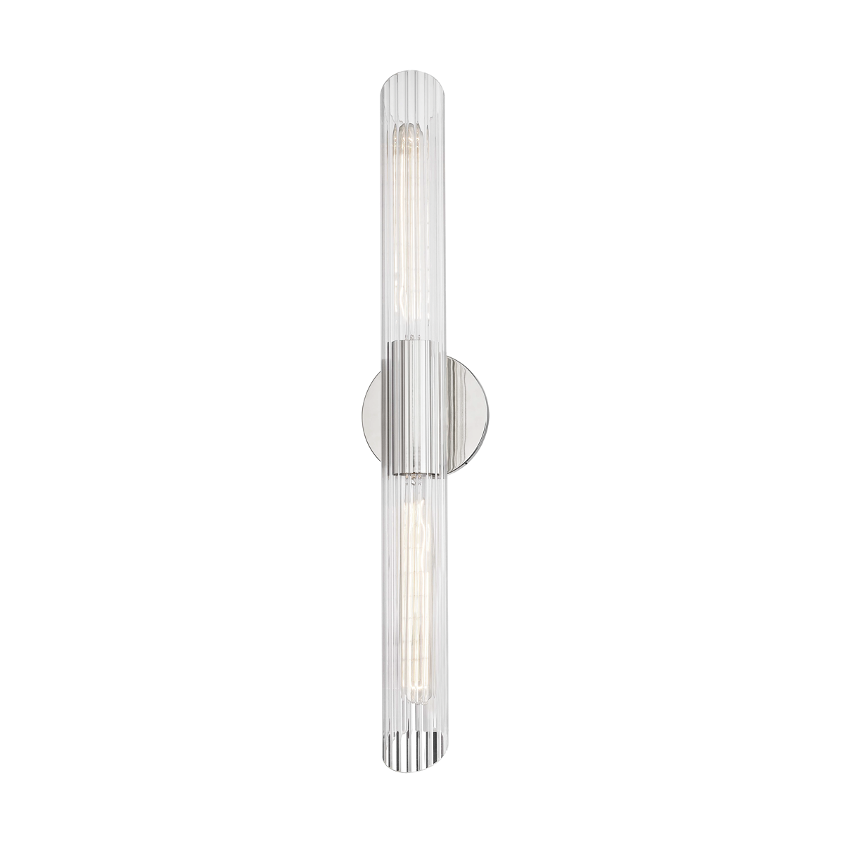 Hudson Valley Lighting Cecily Large Wall Sconce with Lined Glass and Steel Fitting