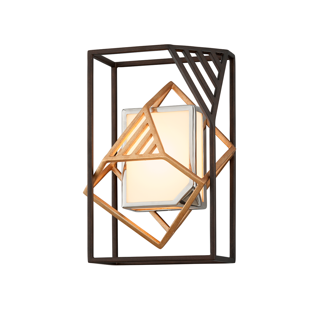 Hudson Valley Lighting Cubist Wall Light in Hand-Worked Iron