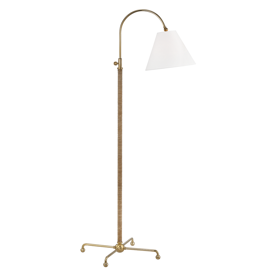 Hudson Valley Lighting Curves Floor Lamp with Rattan
