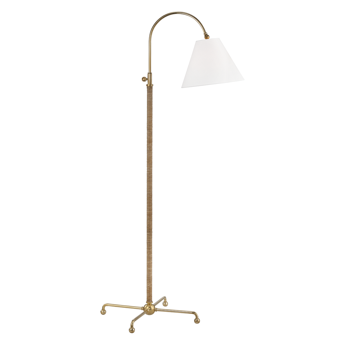 Hudson Valley Lighting Curves Floor Lamp with Rattan