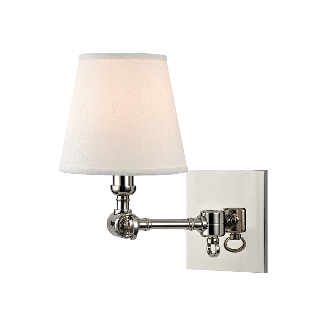 Hudson Valley Lighting Hillsdale Wall Sconce with Polished Silver Metal