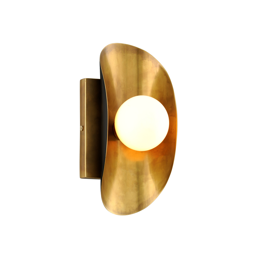 Hudson Valley Lighting Hopper Wall Sconce in Solid Brass