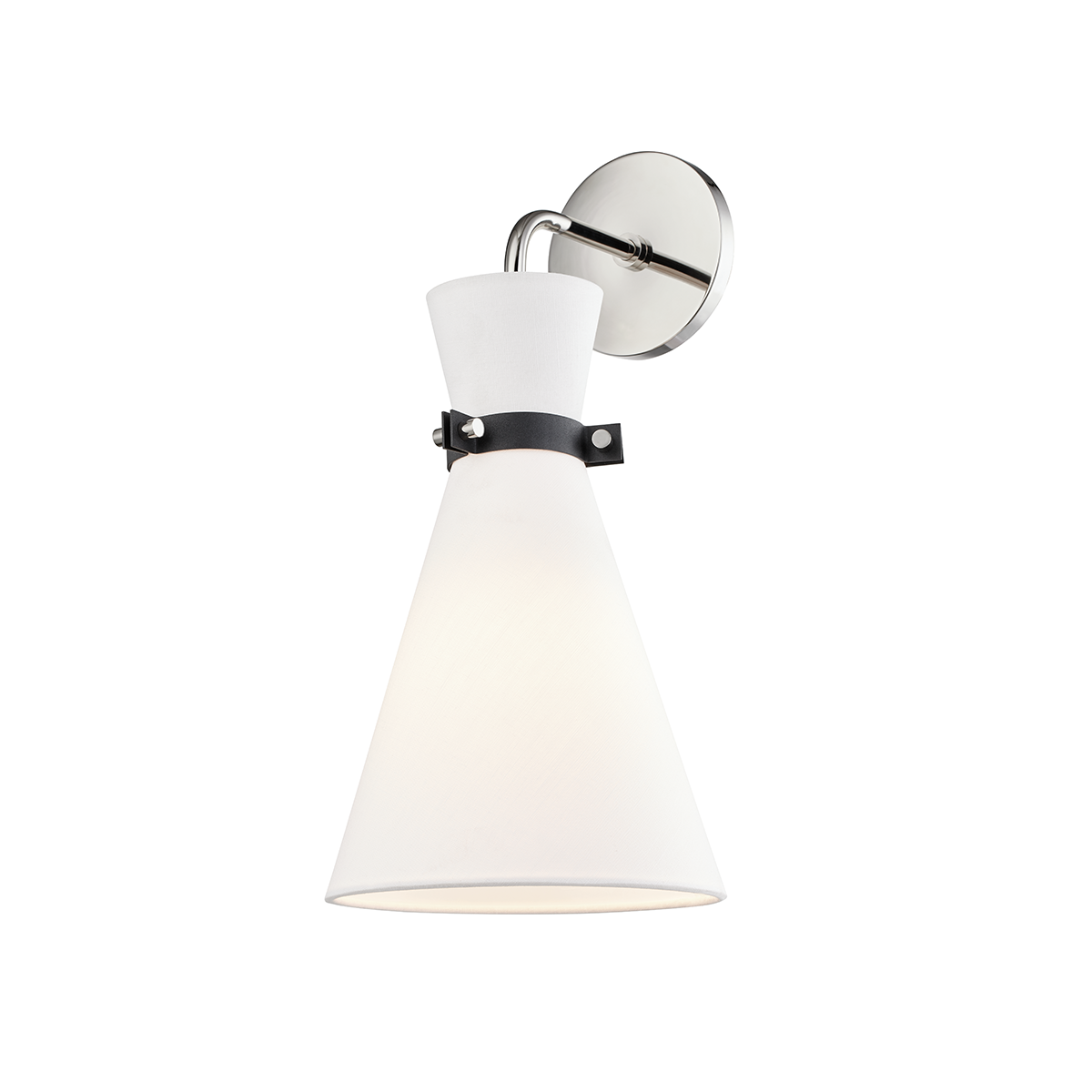 Hudson Valley Lighting Julia Wall Sconce with a White Linen Shade