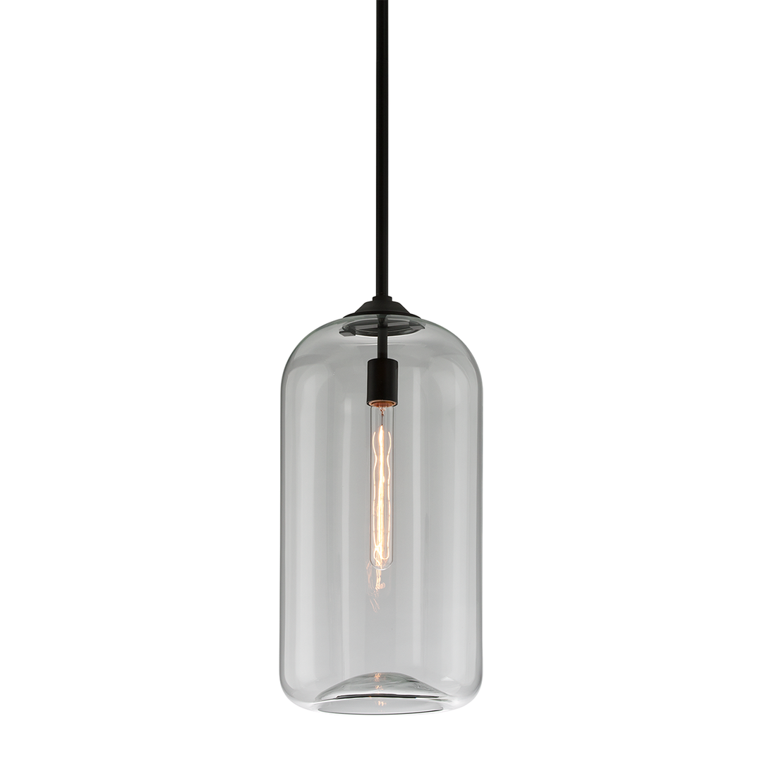 Hudson Valley Lighting District Large Pendant Light in Hand-Worked Iron