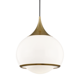 Hudson Valley Lighting Reese Large Pendant Light with Aged Bronze Finish Steel
