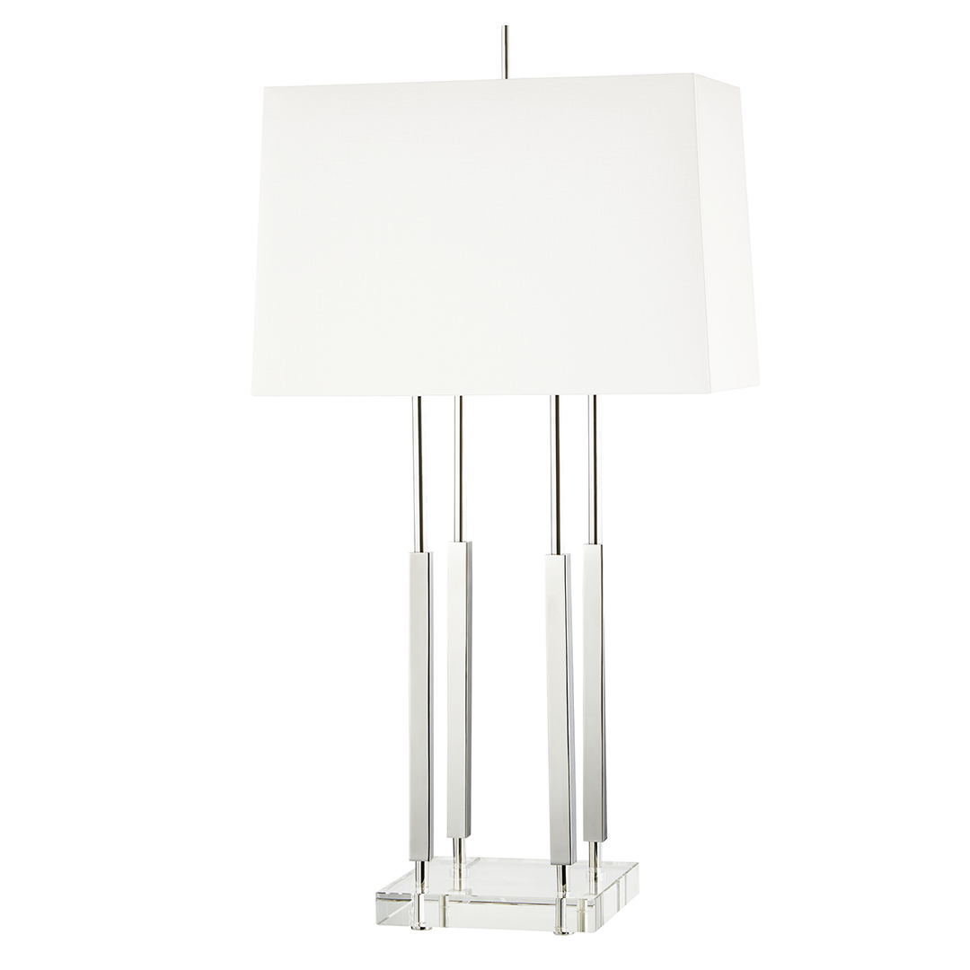 Hudson Valley Lighting Rhinebeck Table Lamp in Silver Finish Brass
