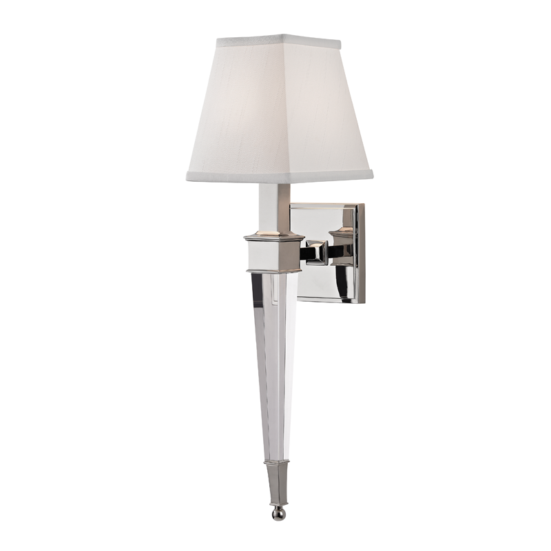 Hudson Valley Lighting Ruskin Wall Sconce in Silver Tone Brass