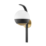 Hudson Valley Lighting Aly Wall Sconce in Aged Brass and Black