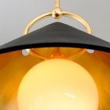 Hudson Valley Lighting Charm Pendant in Black and Gold Leaf – Large