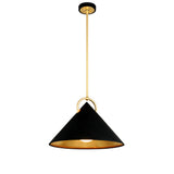 Hudson Valley Lighting Charm Pendant in Black and Gold Leaf – Small