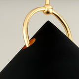 Hudson Valley Lighting Charm Pendant in Black and Gold Leaf – Small