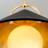 Hudson Valley Lighting Charm Pendant in Black and Gold Leaf – Small