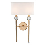 Hudson Valley Lighting Rockland Double Wall Sconce in Aged Brass