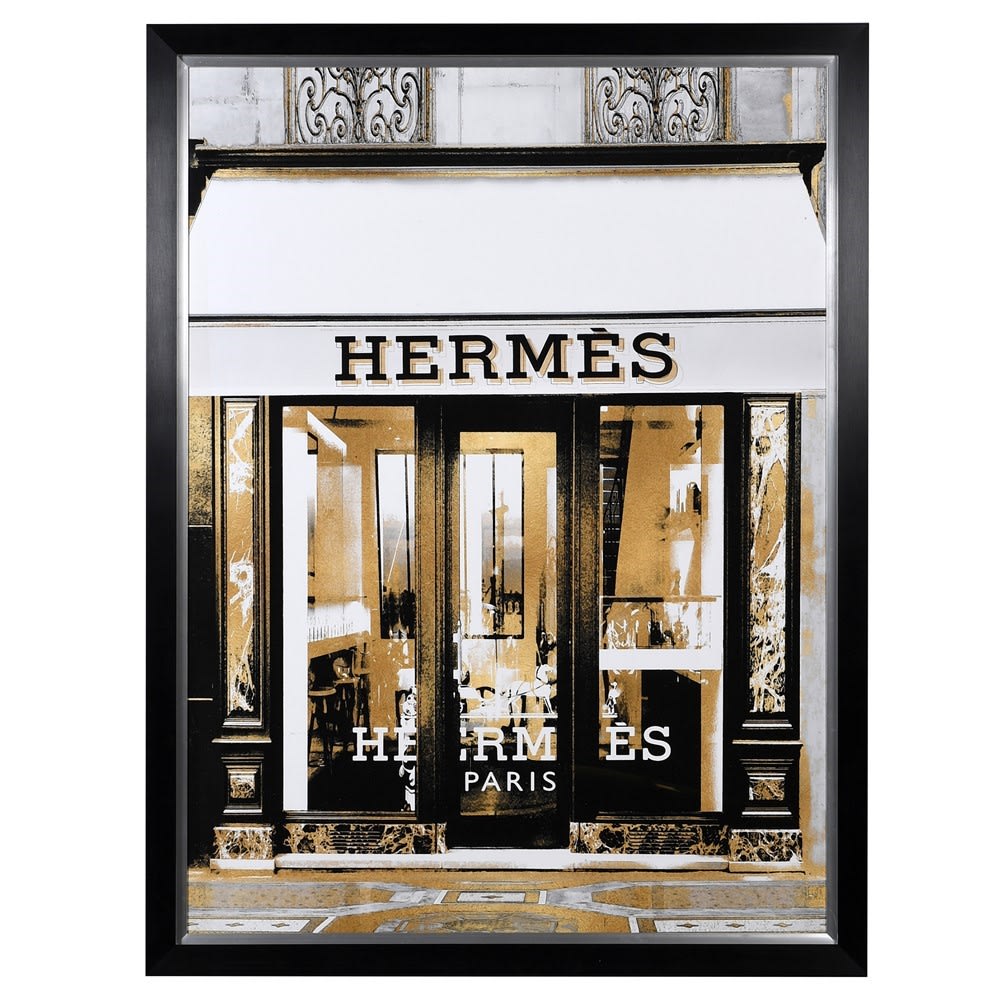 Huge Vintage Hermes Store Framed Print