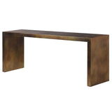 Ida Long Console Table in Distressed Iron